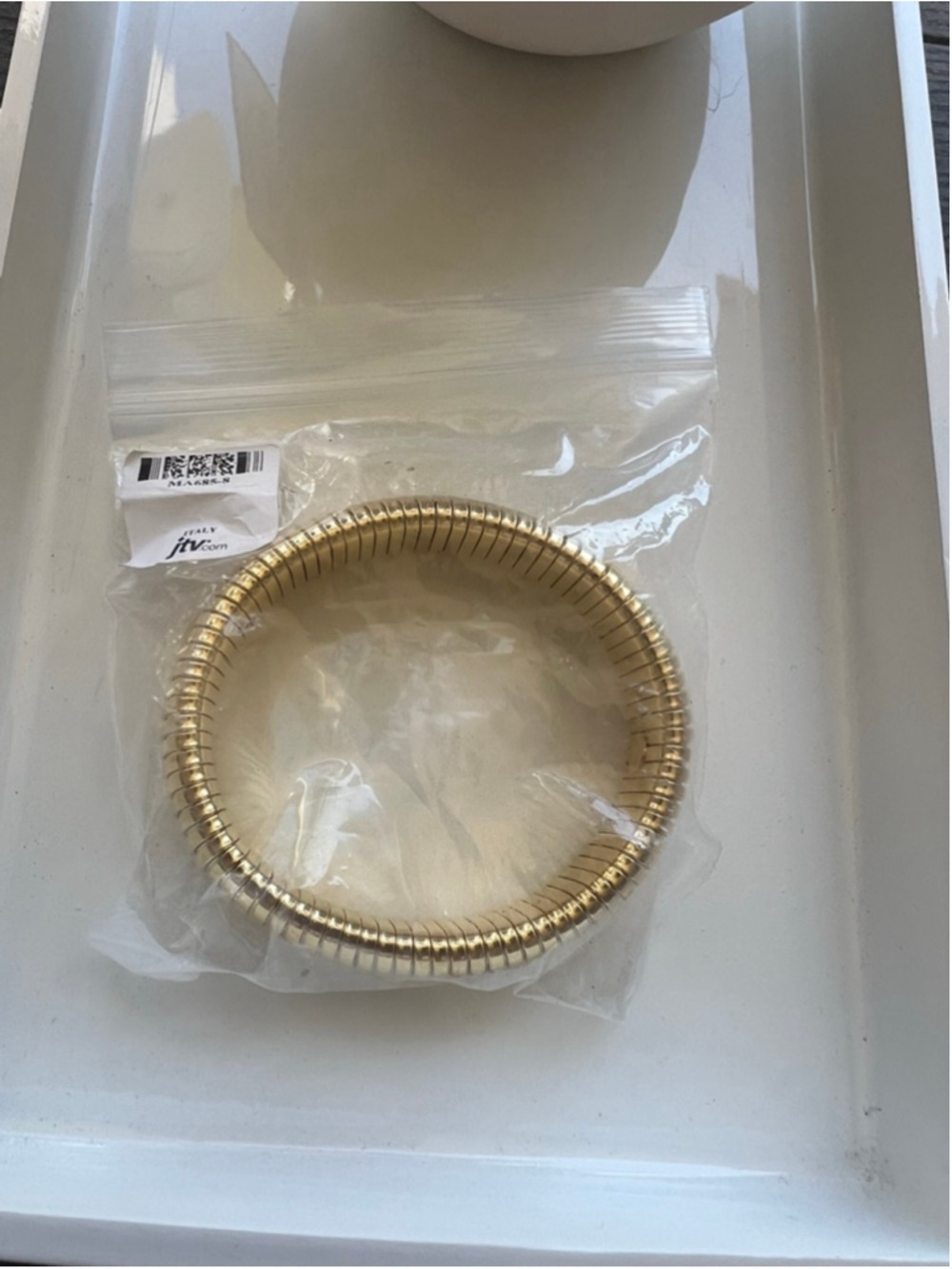 JTV Gold Tone Coil Bracelet One Size